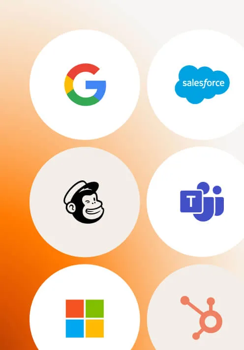 RingCentral App Integrations such as Google, Salesforce, Zendesk, Mailchimp, Slack, Microsoft, and Hubspot